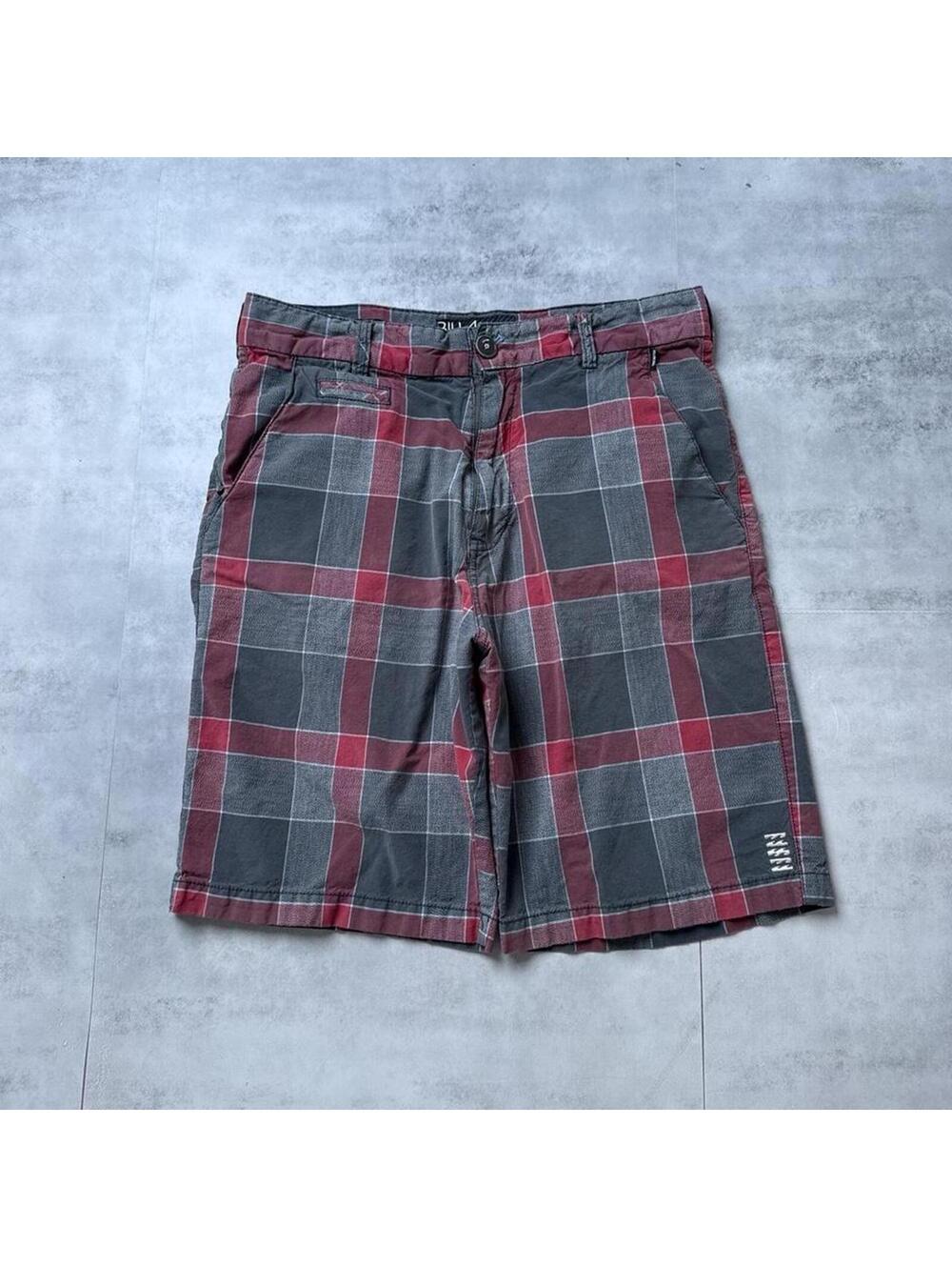 Y2K Billabong 00s Plaid Baggy Surf Shorts